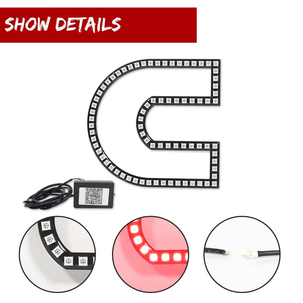 RGB LED Front Grill Emblem Light for Dodge Ram 1500 2500 3500 (2019–2023)