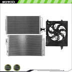 A/C Cooling Fan & Radiator & Condenser Kit for Hyundai Santa Fe (2010–2012)