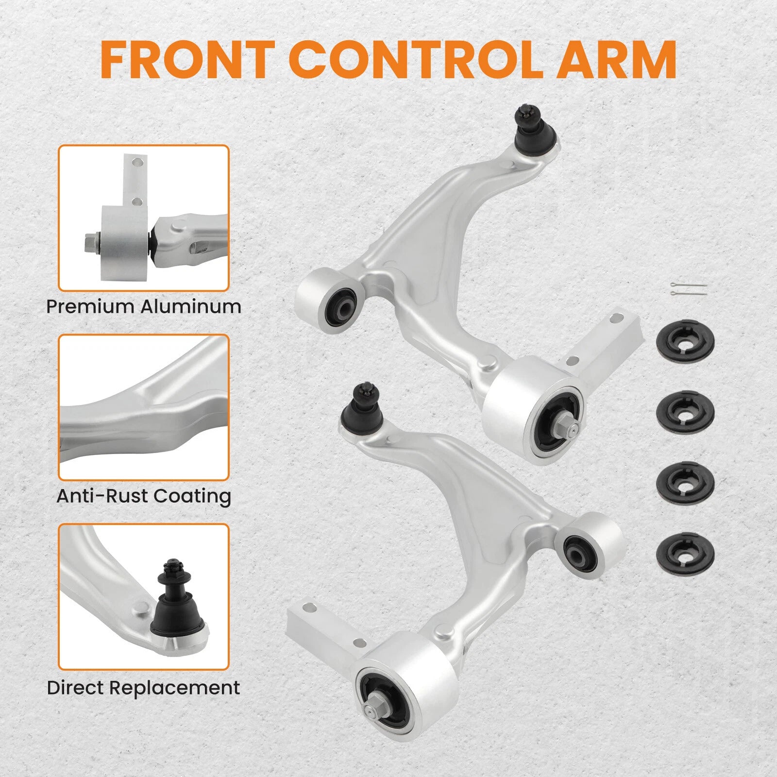 Front & Lower Control Arms with Ball Joints for Honda Pilot (2009-2015)