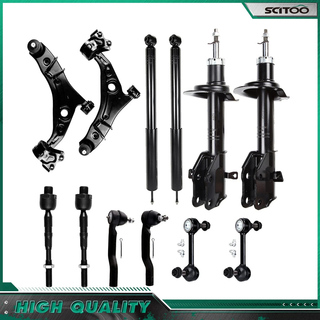Front Rear Shocks Struts Control Arm Sway Bar Kit for Ford Lincoln (2007–2009)