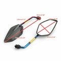 2X 10mm M10 Carbon Rear View Mirrors for Motorcycle Scooter (Universal)