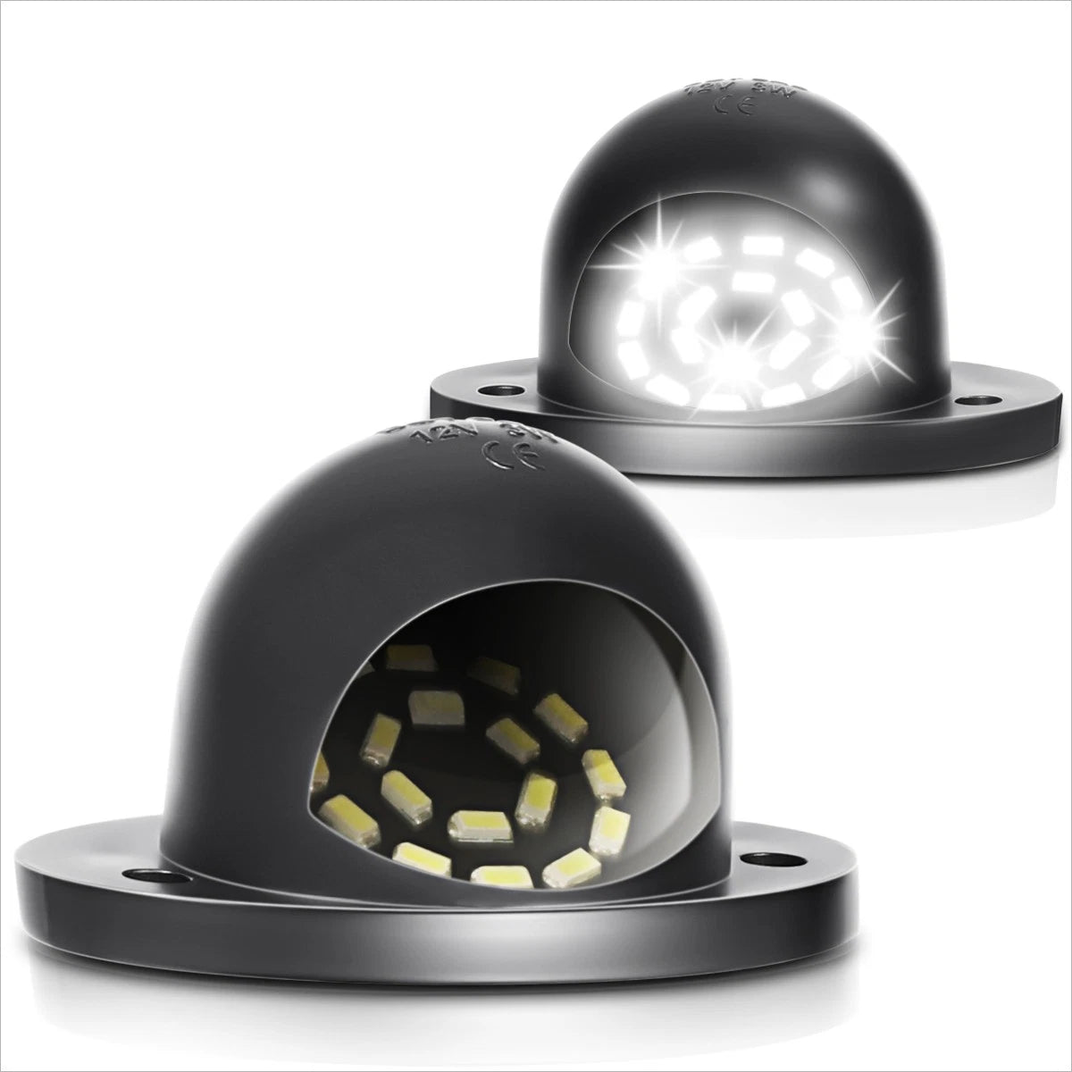 Set of 2 Polished Side Step Pads for Toyota Sienna (2011–2020)