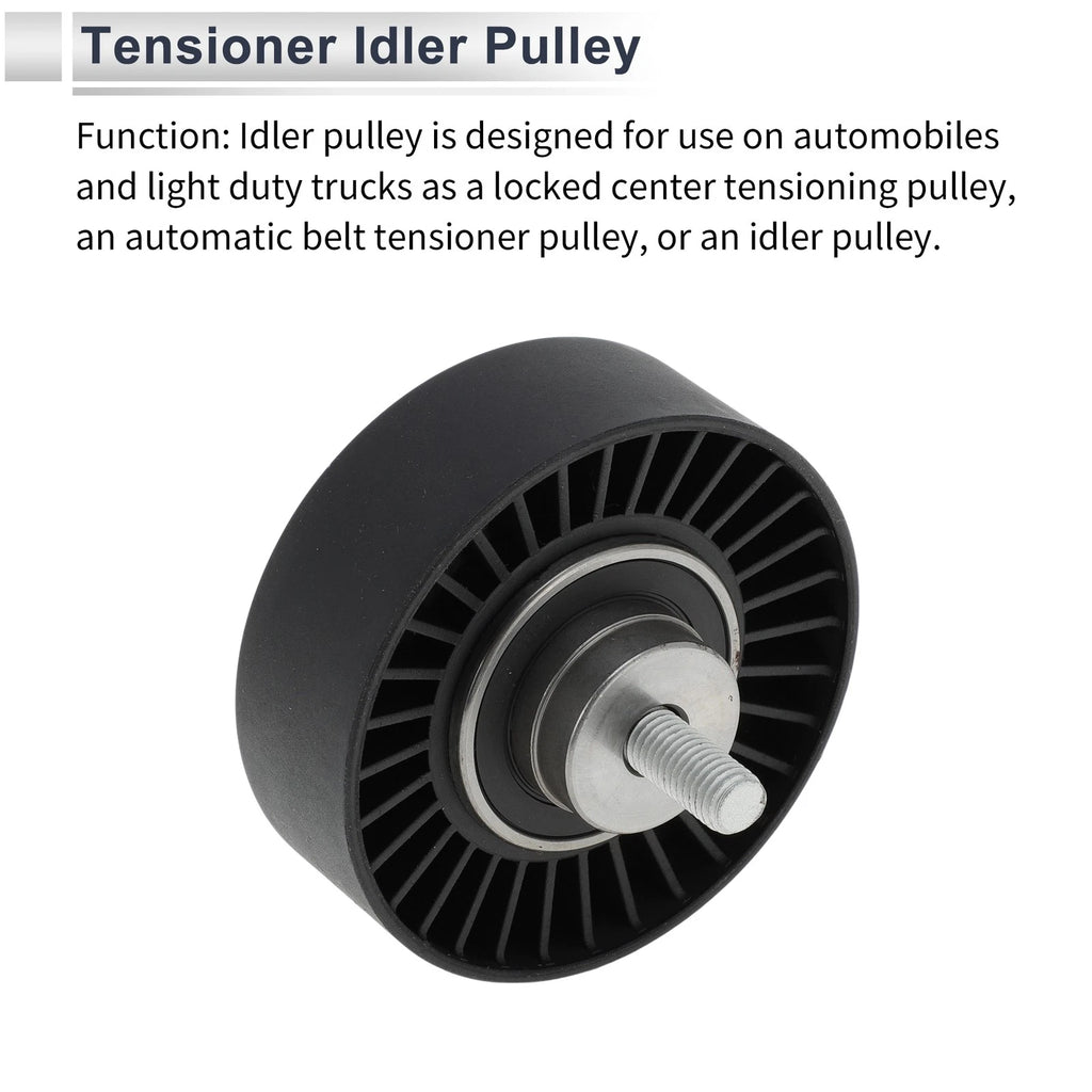 Drive Belt Idler Pulley for BMW Series 3 (2008–2012) No. 11287578675 Black