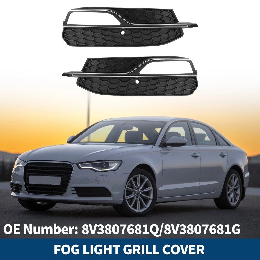 1 Pair Front Fog Light Grill for Audi A3 8V (2013–2017) No. 8V3807681Q/8V3807681G