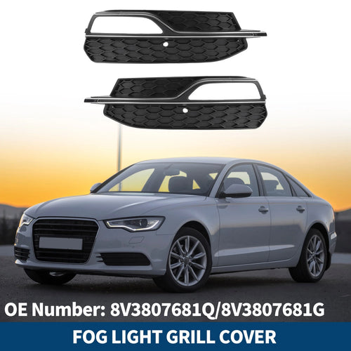 1 Pair Front Fog Light Grill for Audi A3 8V (2013–2017) No. 8V3807681Q/8V3807681G