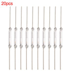 20PCS Magnetic Glass Reed Switch 2x14mm Normally Open 2-Pin Low Voltage