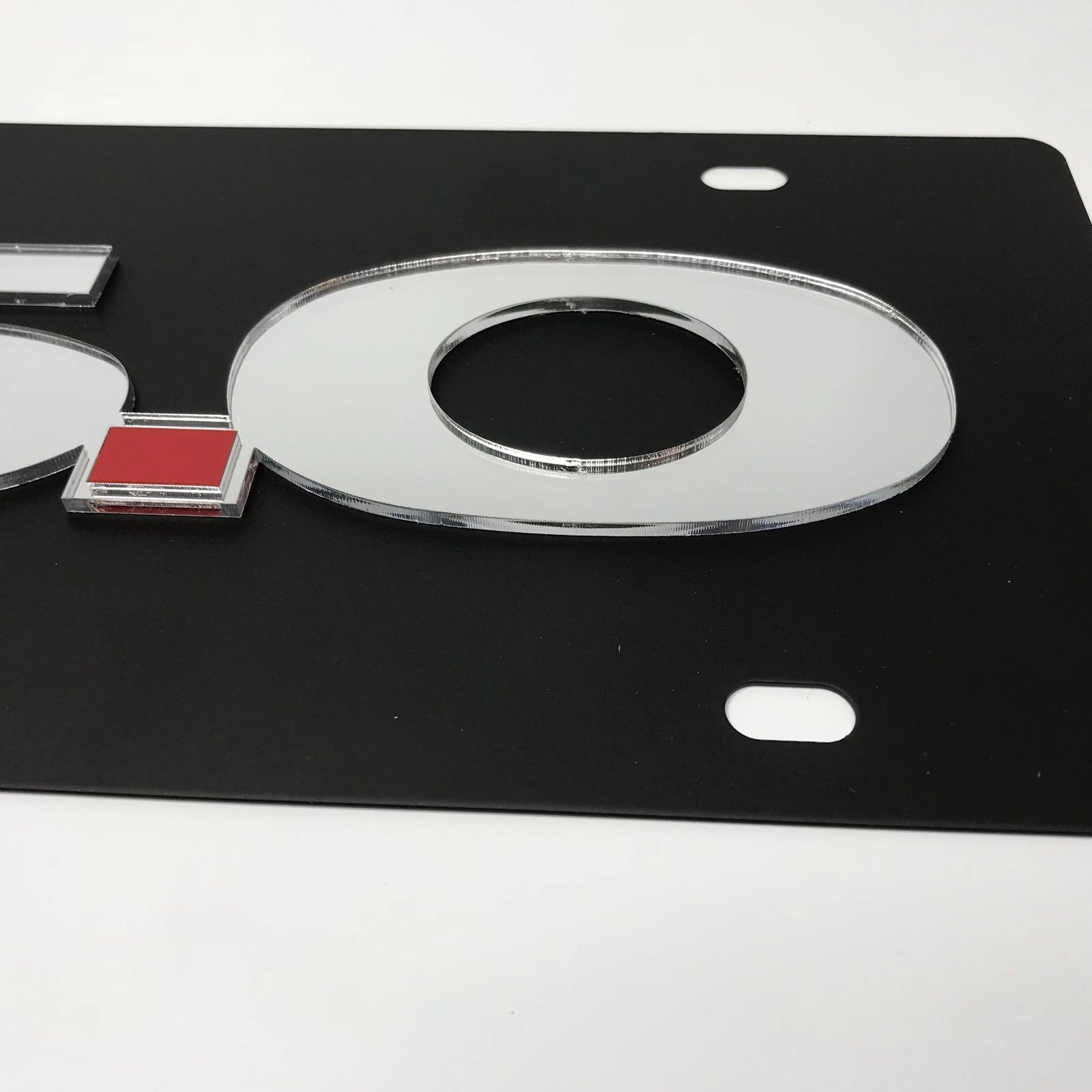 Mirrored Emblem License Plate Insert for Ford Mustang (2015–2023)