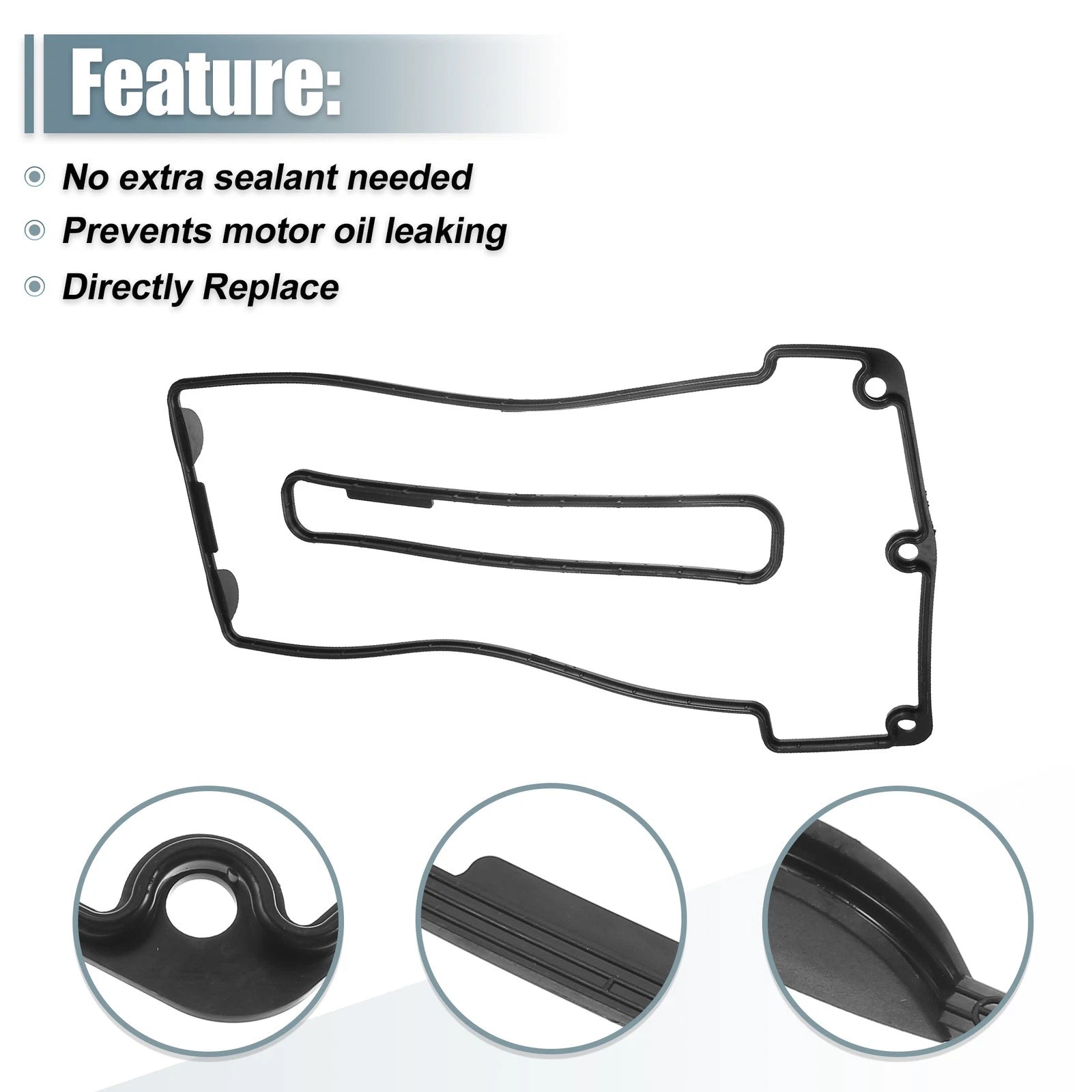 Set of 2 Valve Cover Gasket for BMW 740iL (1996–1998) 11129069872