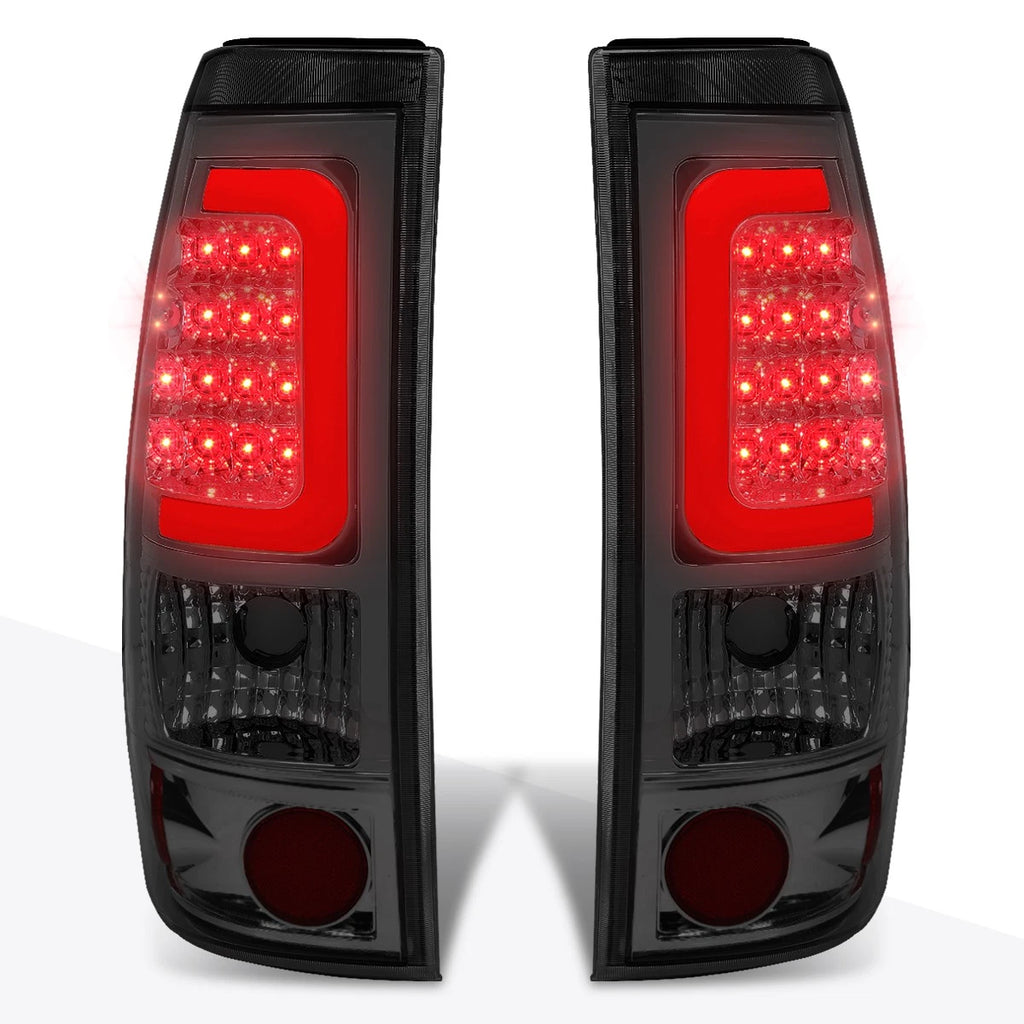 3D LED C-Bar Tail Light Brake Lamp Smoked for Chevy Silverado/GMC Sierra (1999–2003)