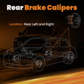 Rear Brake Calipers Pair for VW Golf 4 Convertible (1998–2006) 517 11 1K0615423D 1K0615424J