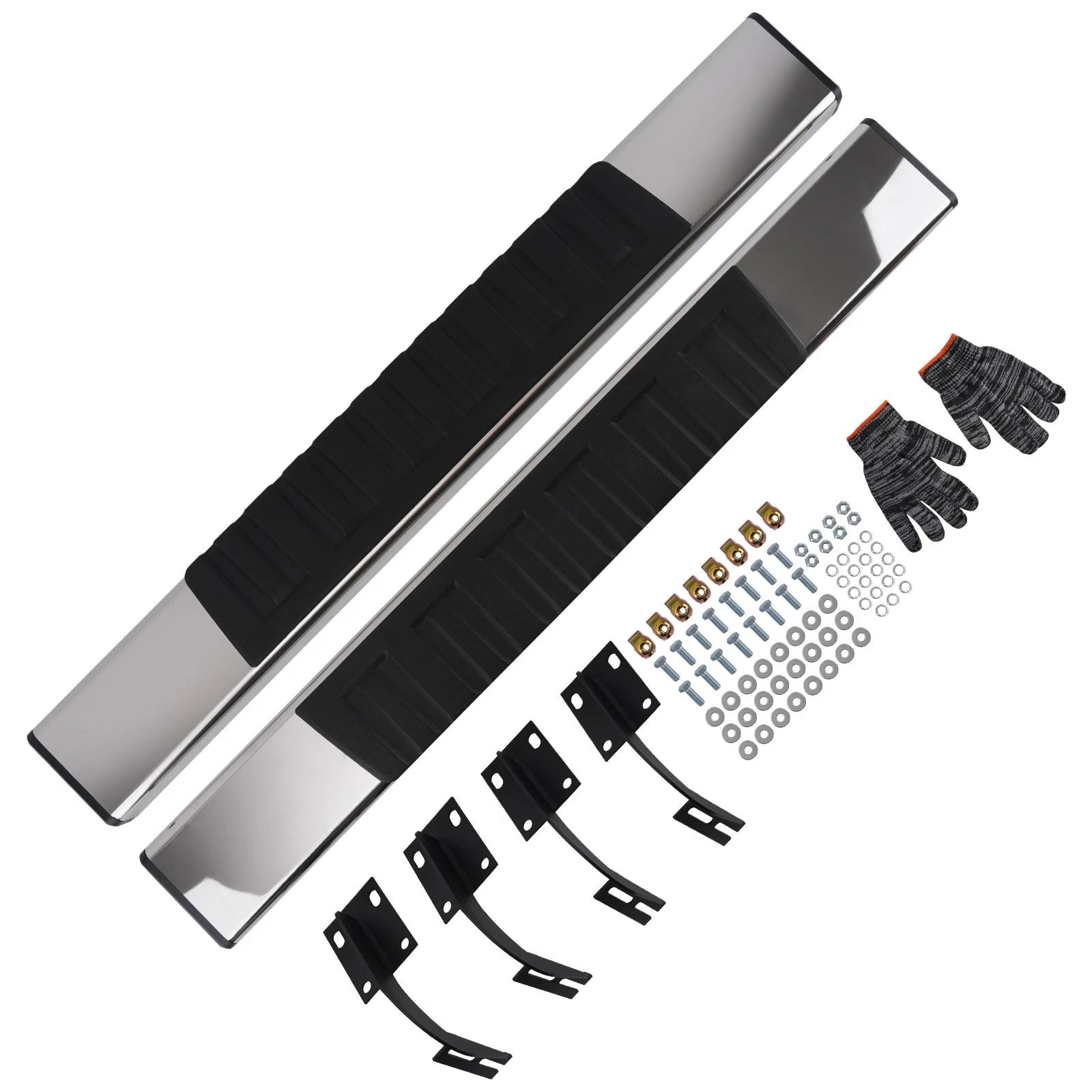 Nerf Bars Side Step Running Board for Ford F-250 (1999–2016) Non-Slip 6" Black