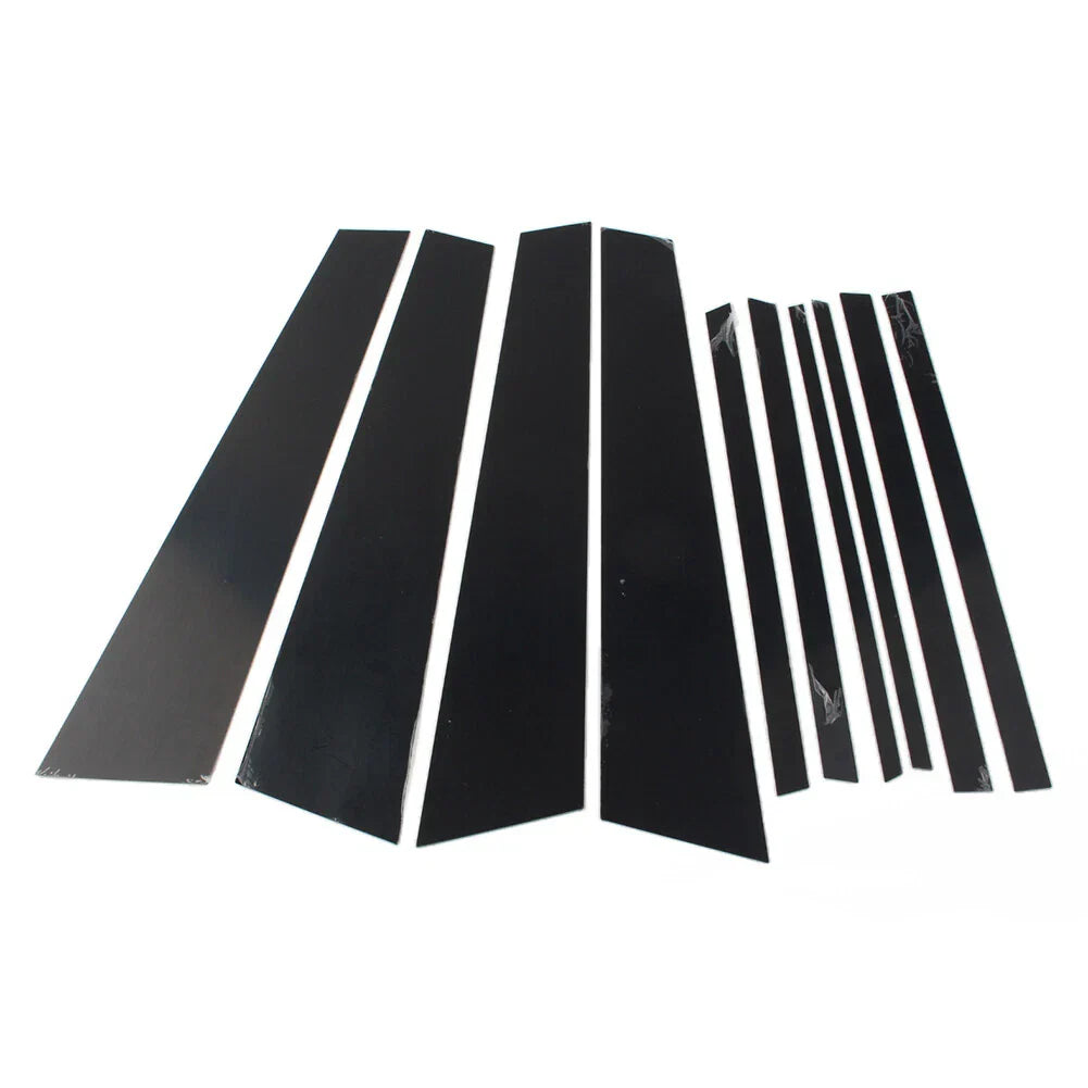 10 Pcs Black Car Door Window Pillar Post Covers for BMW X1 (2016-2021)