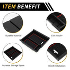 Center Console Organizer Insert Tray for Toyota Tacoma (2016–2021) Black Red