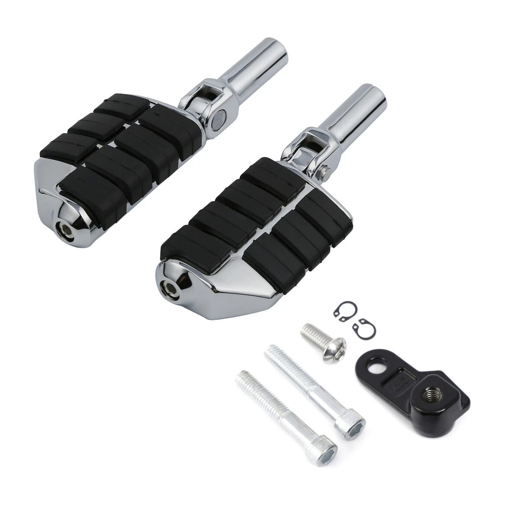 Chrome Rear Passenger Foot Pegs for Harley Softail Slim (2012–2017)