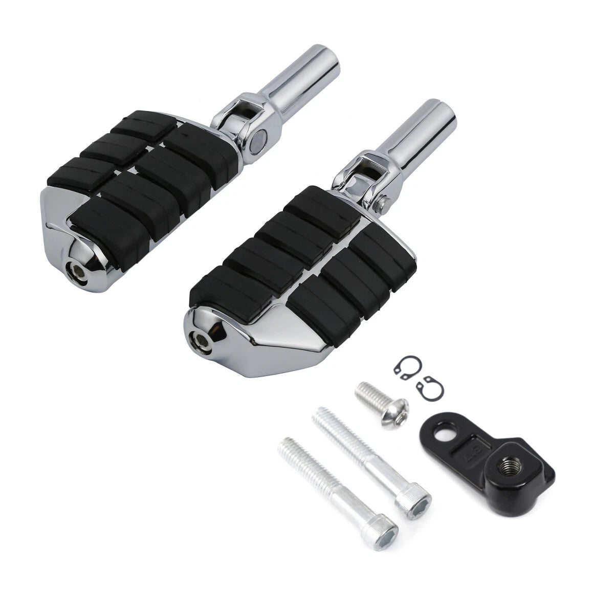 Chrome Rear Passenger Foot Pegs for Harley Softail Slim (2012–2017)