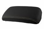 Leather Console Lid Armrest Cover for Nissan Rogue (2008–2013) Beige Stitch
