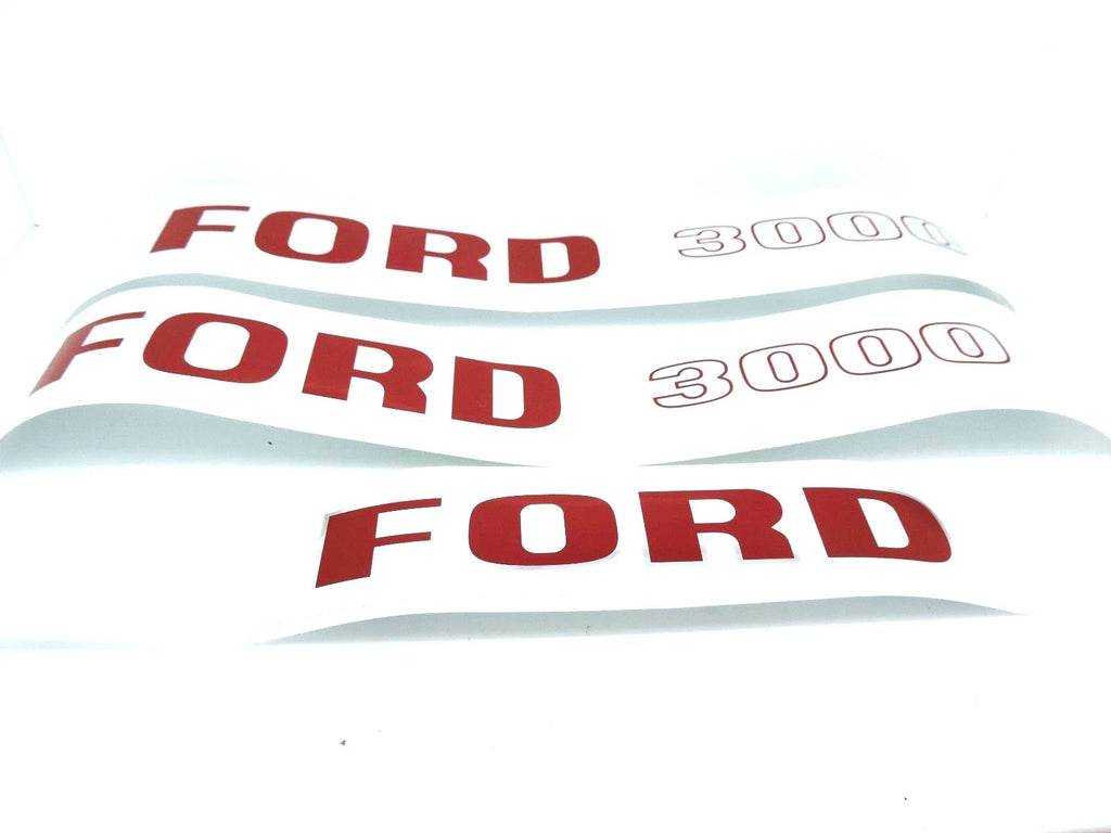 Bonnet Decal Set for Ford 3000 Pre Force Tractors (1965–1975)