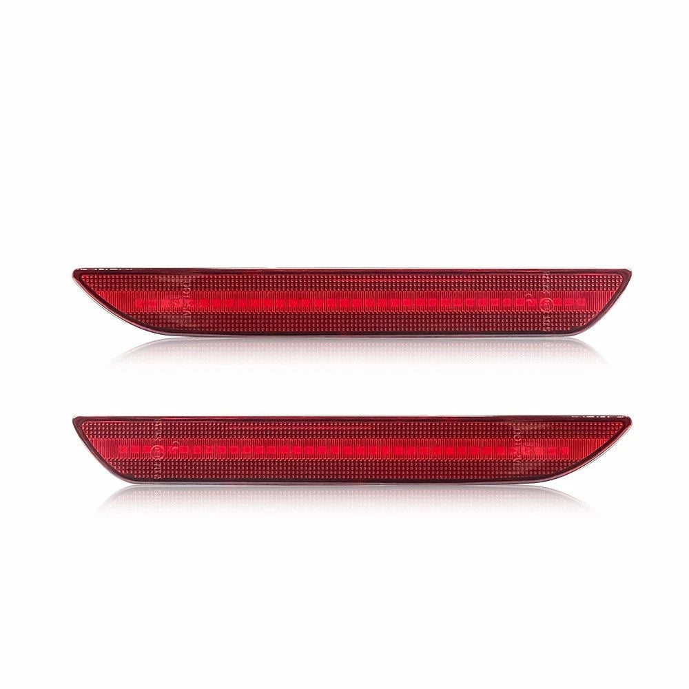 2X Red Lens LED Rear Bumper Side Marker Lights for Ford Mustang (2015–2022)