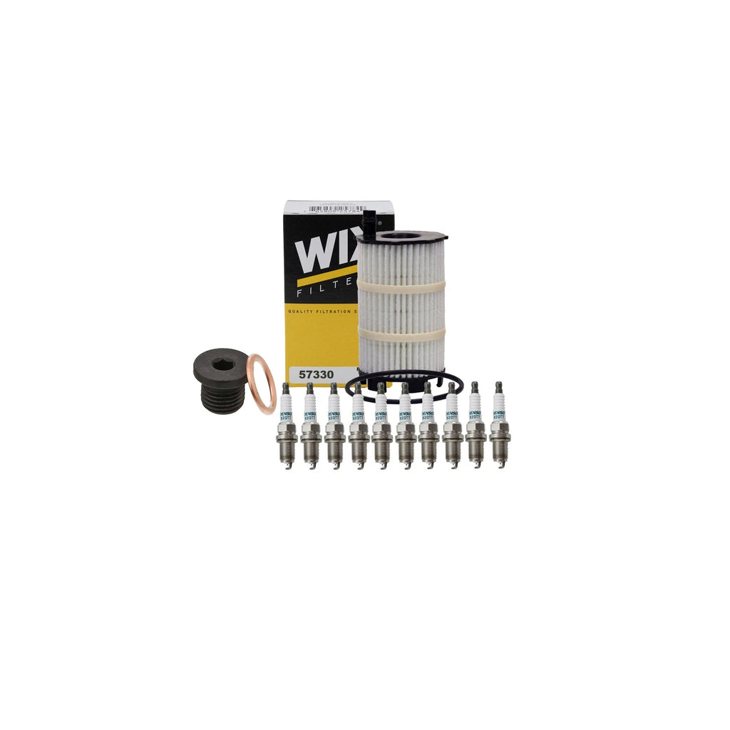Wix Engine Oil Filter & Denso Spark Plugs Set for Audi S6 S8 (2007–2010)