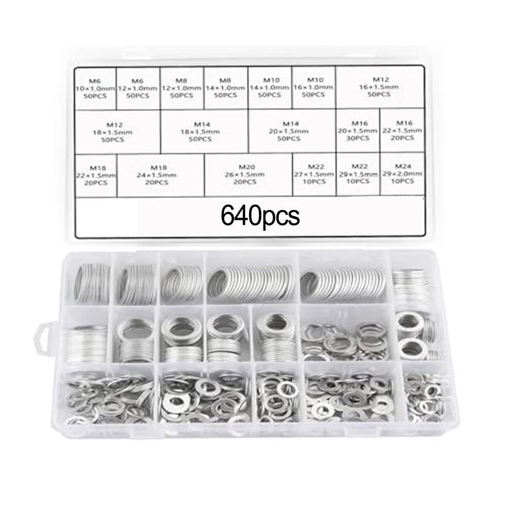 Sealing Ring Assortment 640pcs for Industrial and Marine Use
