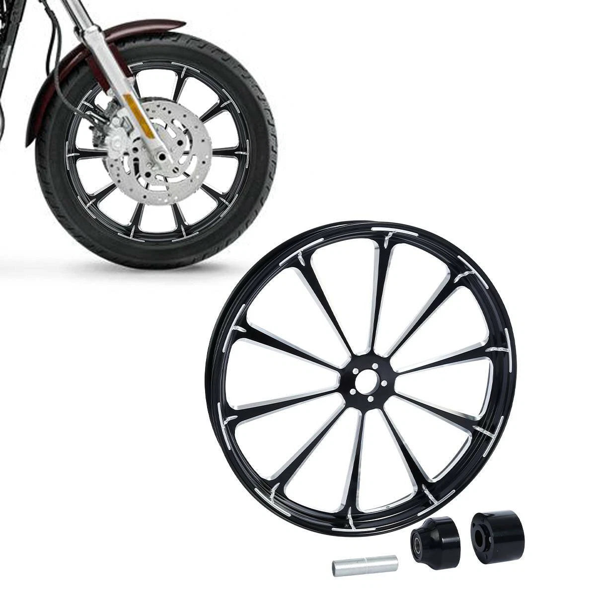 26" x 3.5" Front Wheel Rim Hub Single Disc for Harley Electra Glide (2008–2025)
