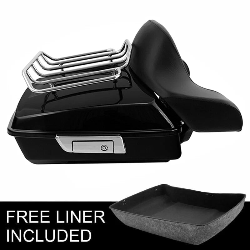 Chopped Trunk Backrest Luggage Rack for Harley Touring (2009–2013)
