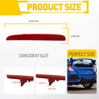 Rear Bumper Reflector Light Case Red for Honda Civic Hatchback Si Type-R (2017–2021)