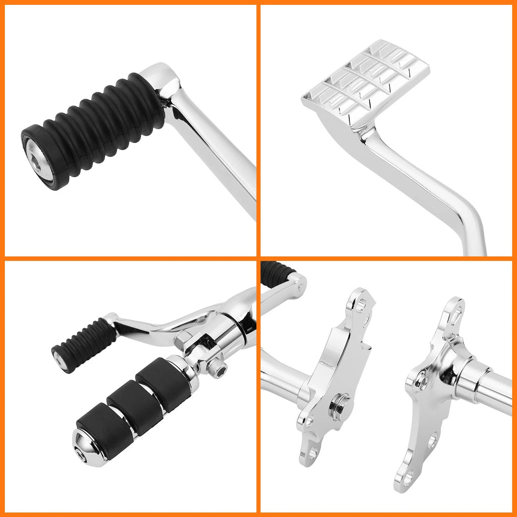 Chrome Forward Controls Kit for Harley Sportster 883 1200 (1991–2003)