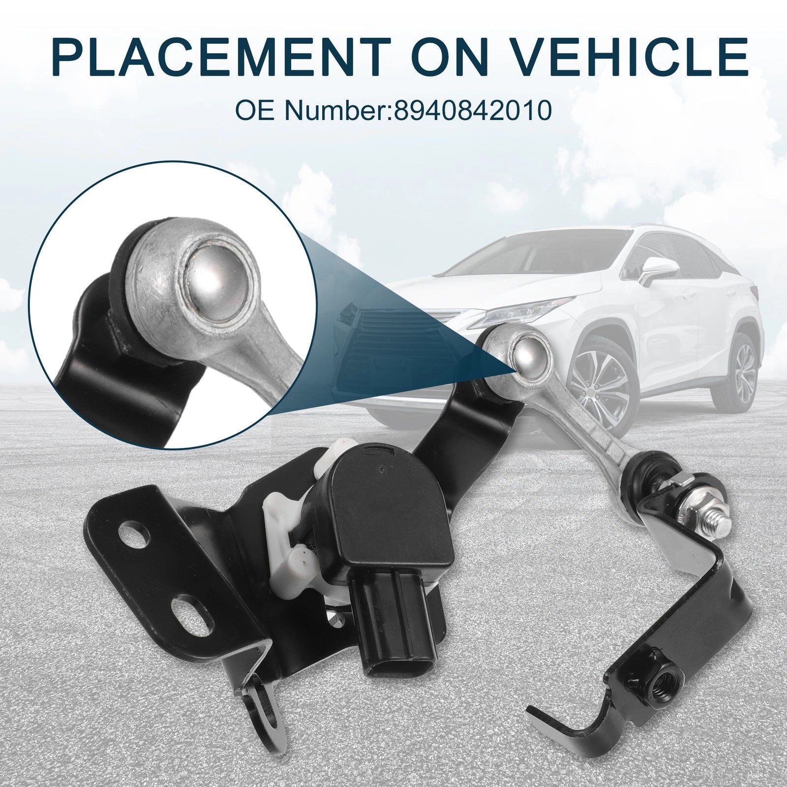 Air Suspension Ride Height Level Sensor for Lexus NX200t (2015–2017) No.8940842010