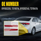 2X Red Rear Bumper Reflector Light for Toyota Corolla (2020-2022)
