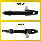 Front Driver Primed Black Exterior Door Handle w/ Keyhole for Honda Civic (2006–2011)