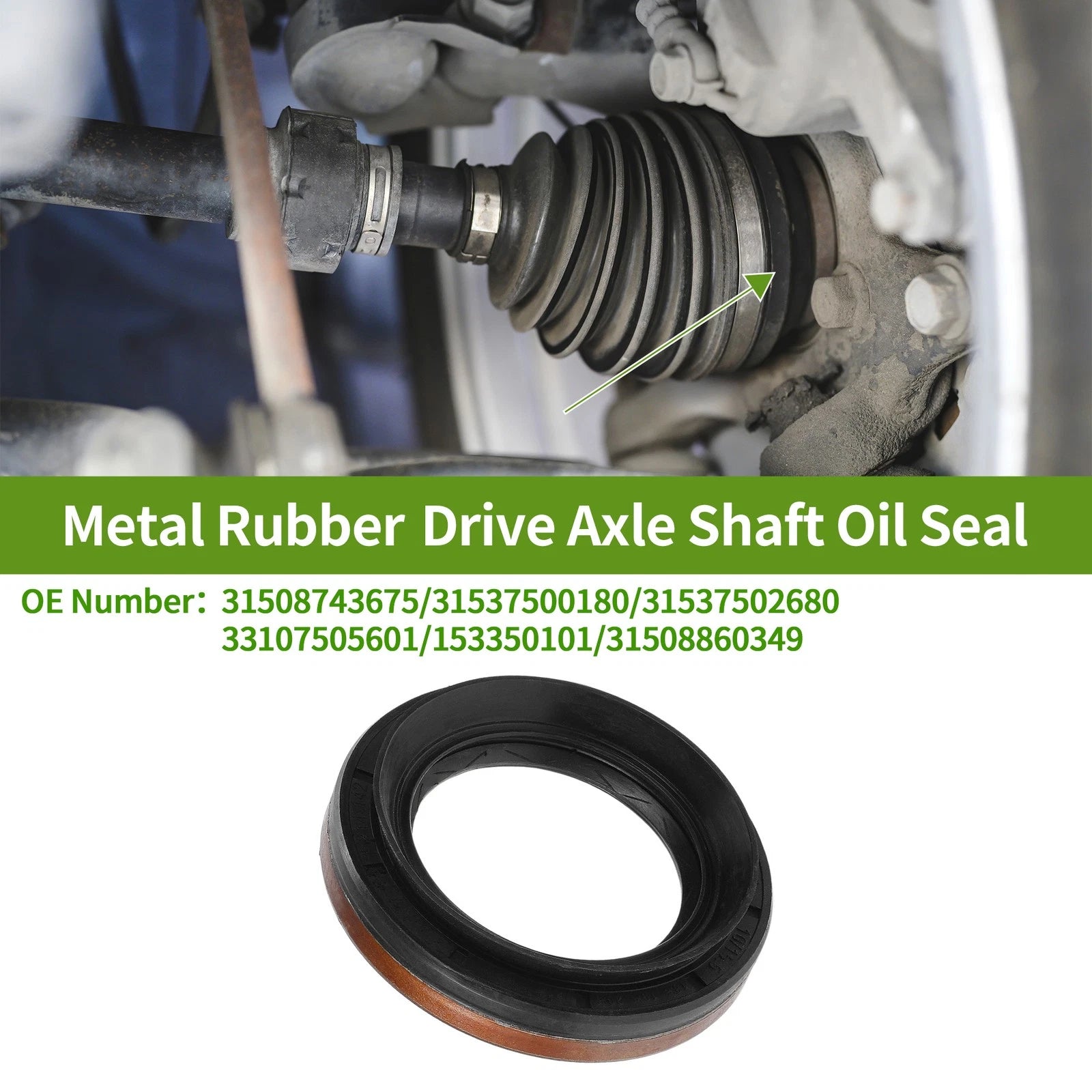 Drive Axle Shaft Oil Seal for BMW (Left Differential Carrier)