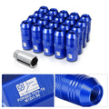20Pcs M12x1.5 Open End Knurled Acorn Lug Nuts for Universal Fit