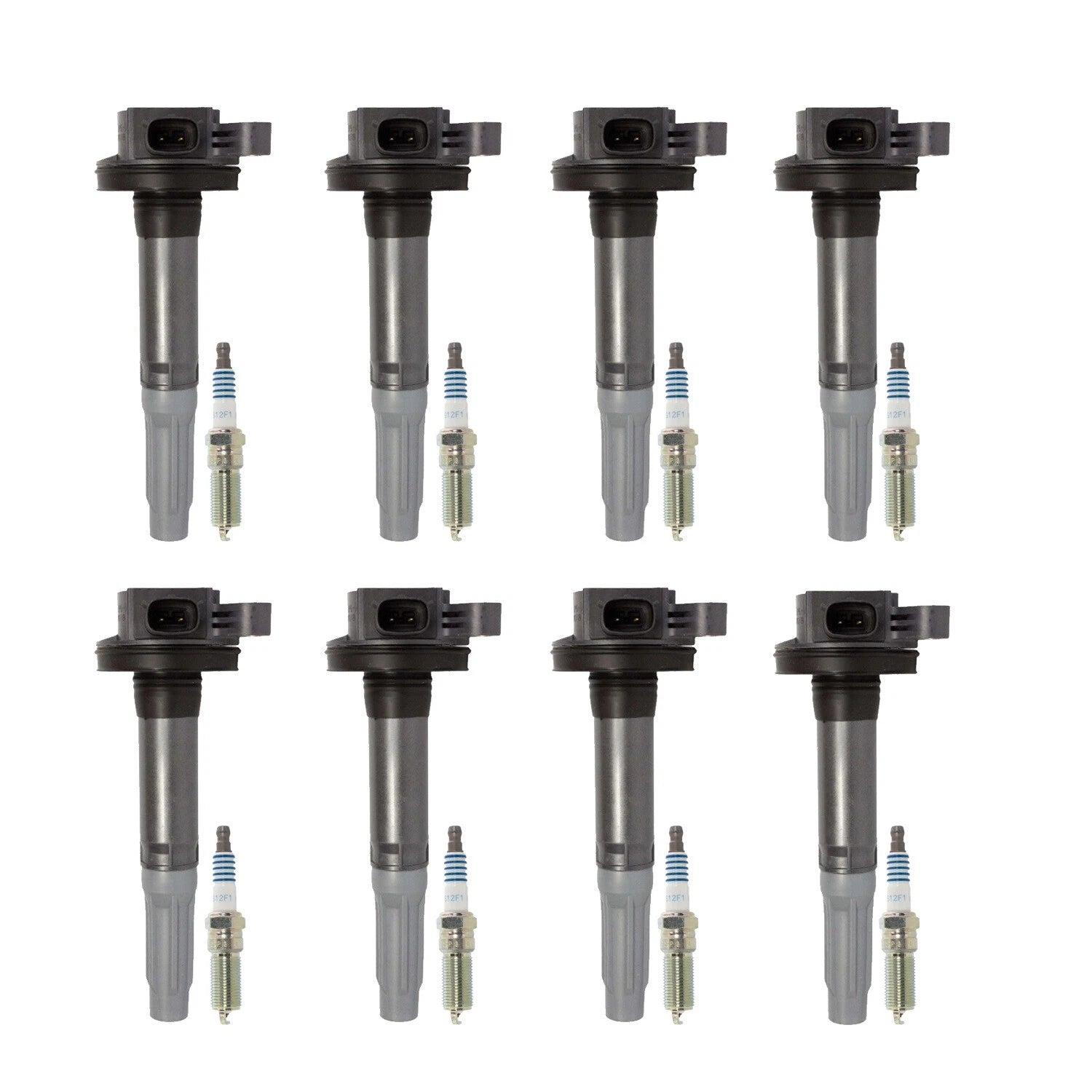 Set of 8 Spark Plugs & 8 Ignition Coils for Ford F-150, Mustang V8
