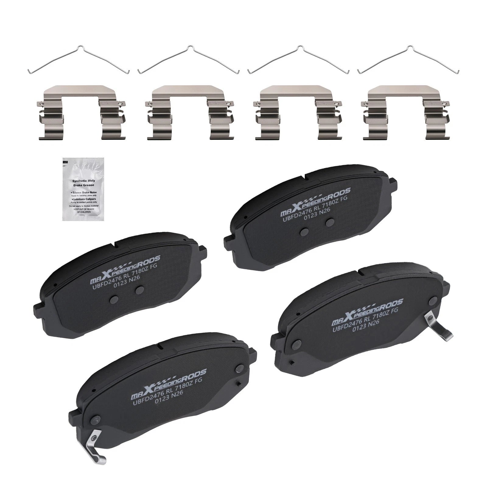 Set of 4 Front Ceramic Brake Pads for Hyundai Sonata (2015–2019) Kia Optima (2016–2020)