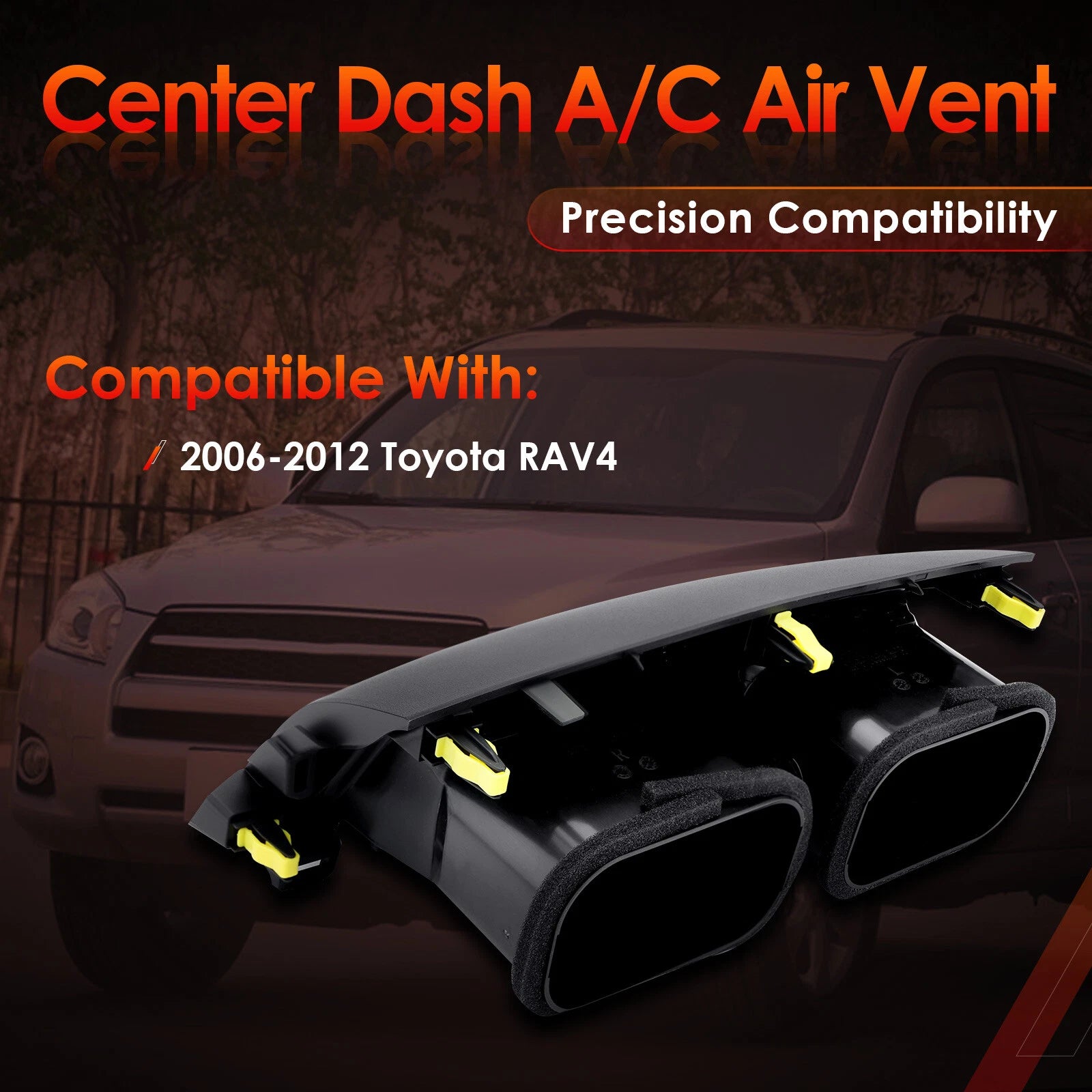 Center Dash A/C Air Vent Trim Panel for Toyota RAV4 (2006-2012)