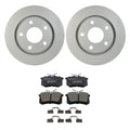 Hella Rear Vented Rotors & Bosch Ceramic Brake Pads Kit for Audi A6 Q S6 (1998–2020)