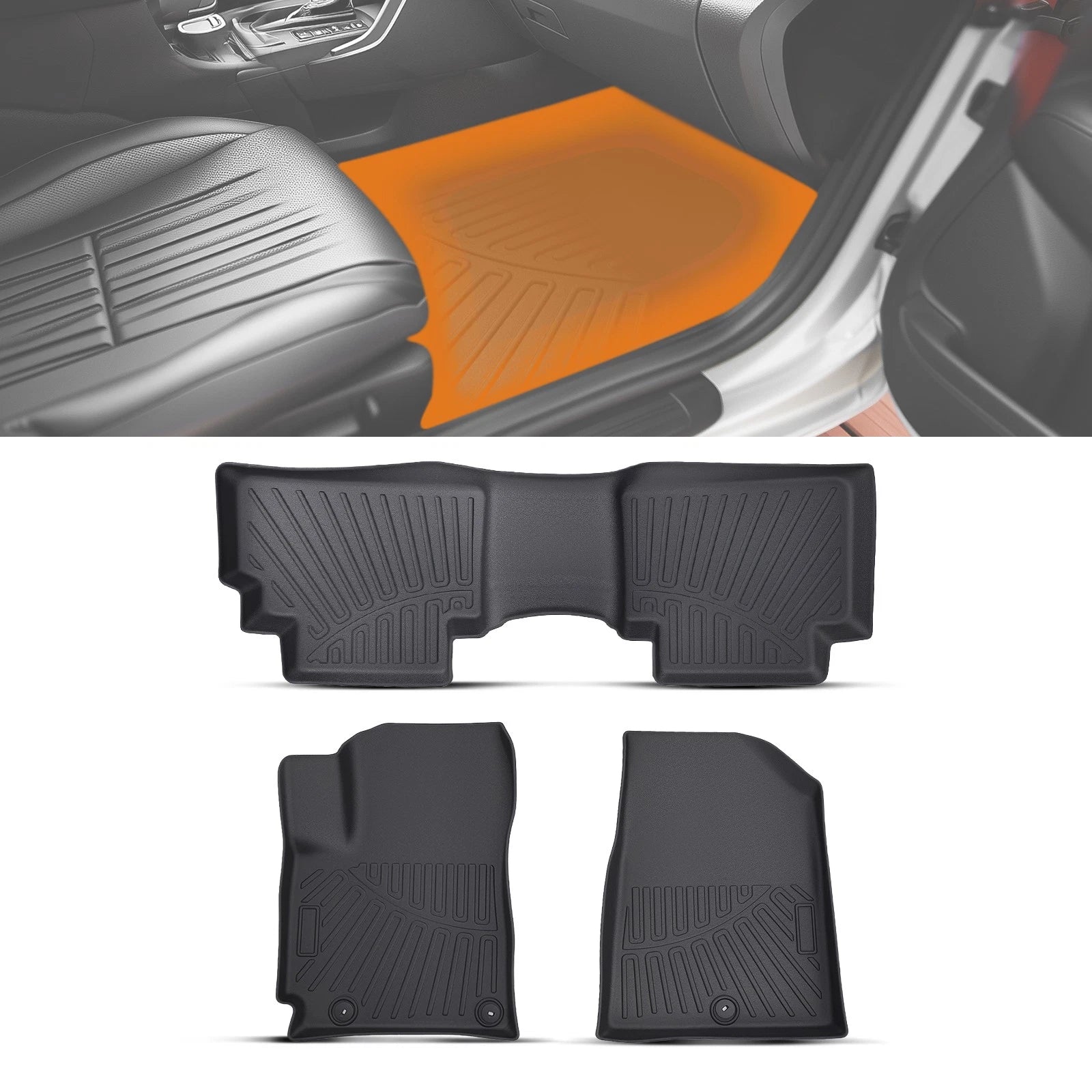 TPE Floor Mats Liner for Kia Soul (2020–2025) Waterproof Anti-Slip