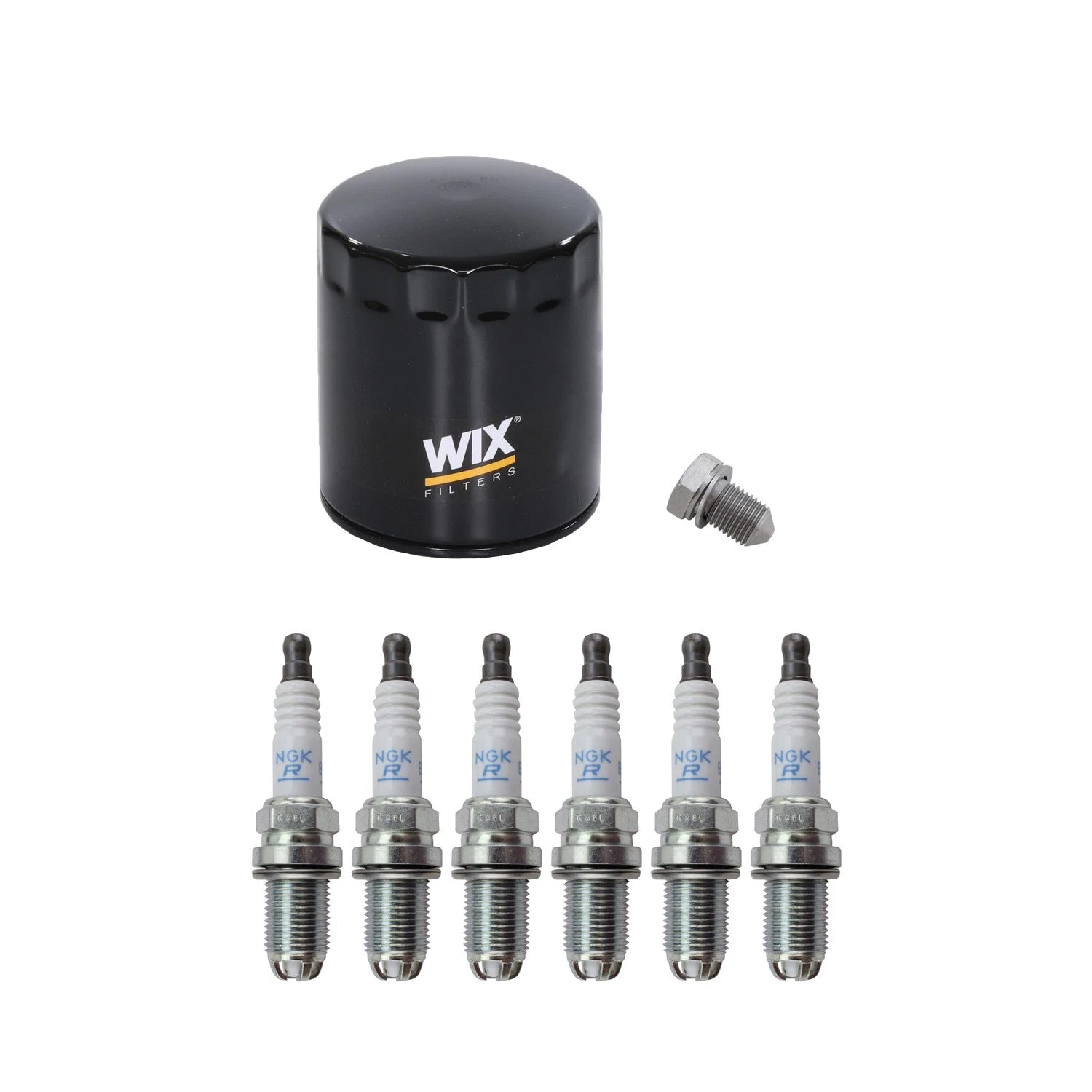 Wix Engine Oil Filter & NGK 6 Laser Platinum Spark Plugs for A4 Quattro (2002–2008)