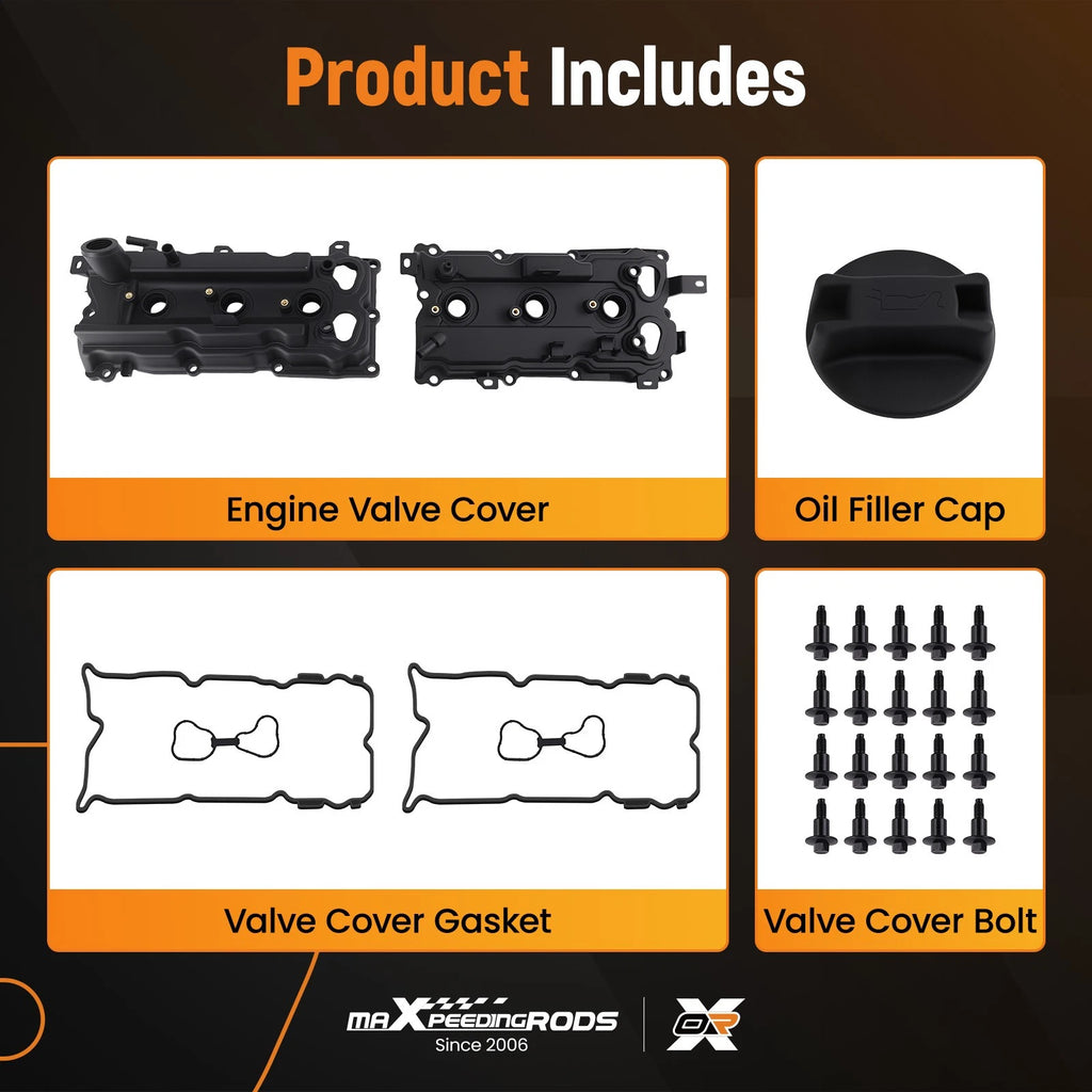 Left Right Valve Covers for Infiniti Q50 Q70 G35 350Z (3.5L VQ35HR) 13264-JK20B