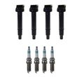 Set of 4 Ignition Coils & 4 Iridium Spark Plugs for 2.5 2.7 L4 (Denso)