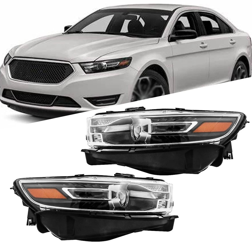 Pair Headlight Assemblies for Ford Taurus (2016–2019) Halogen