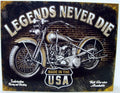 Vintage Replica Tin Metal Sign for Motorcycle Bike (USA)