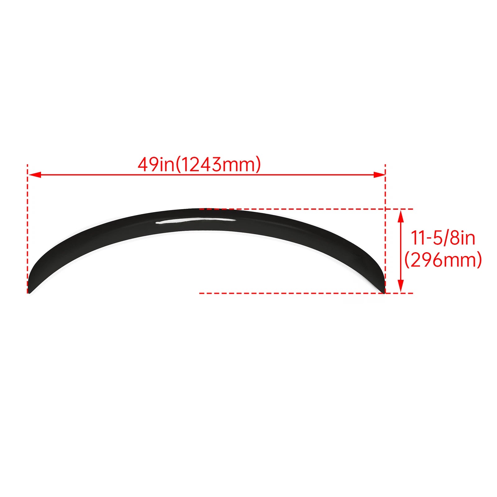 Rear Trunk Lip Spoiler Wing for Tesla Model 3 (2017–2023) - Gloss Black