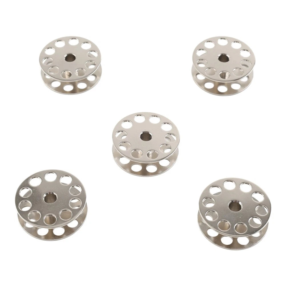 5x Large Steel Bobbins for Singer 144W 145W, Mitsubishi DU-105 DU-108