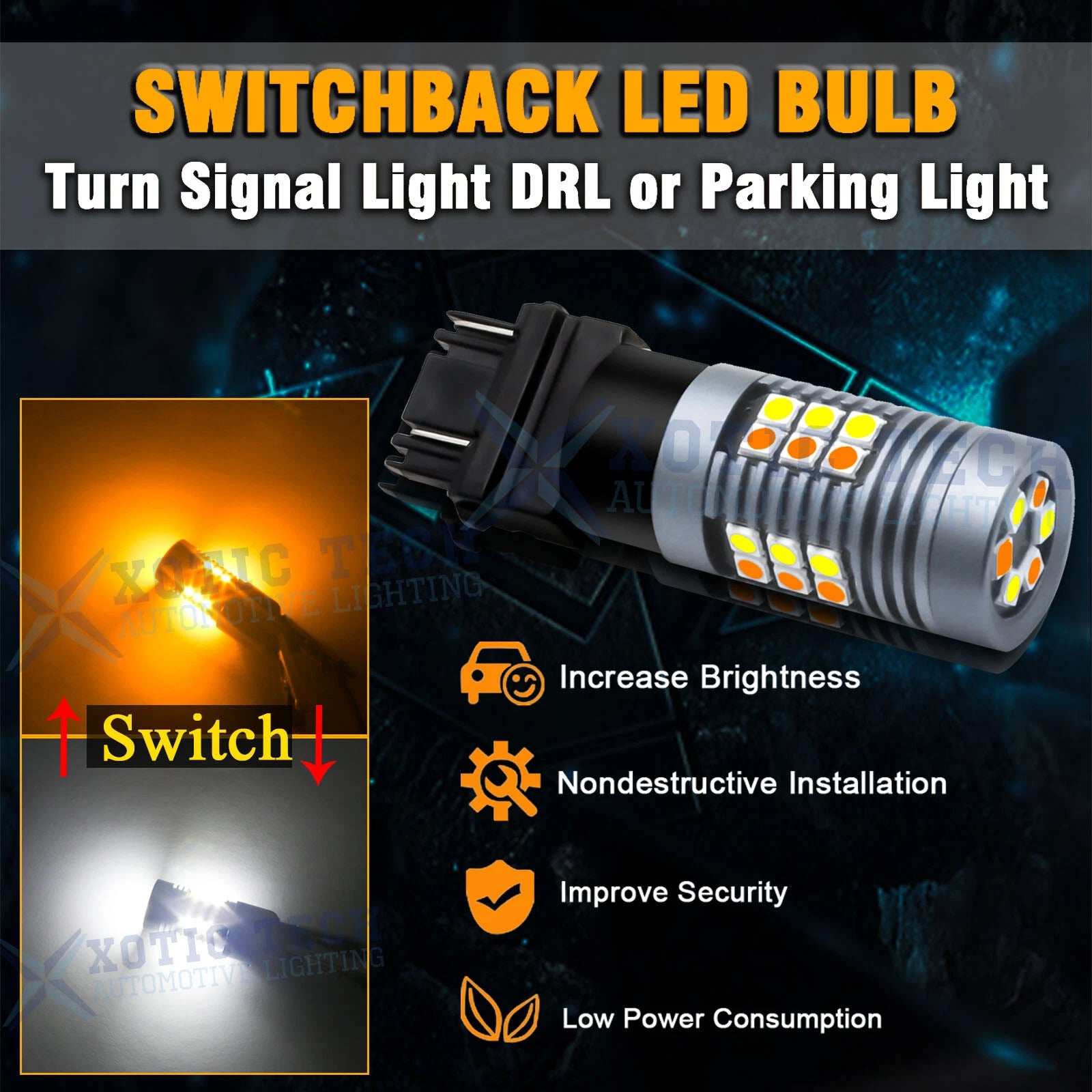 LED Switchback Bulbs for Ram 1500 2500 3500 (3157A) (2013-2024)