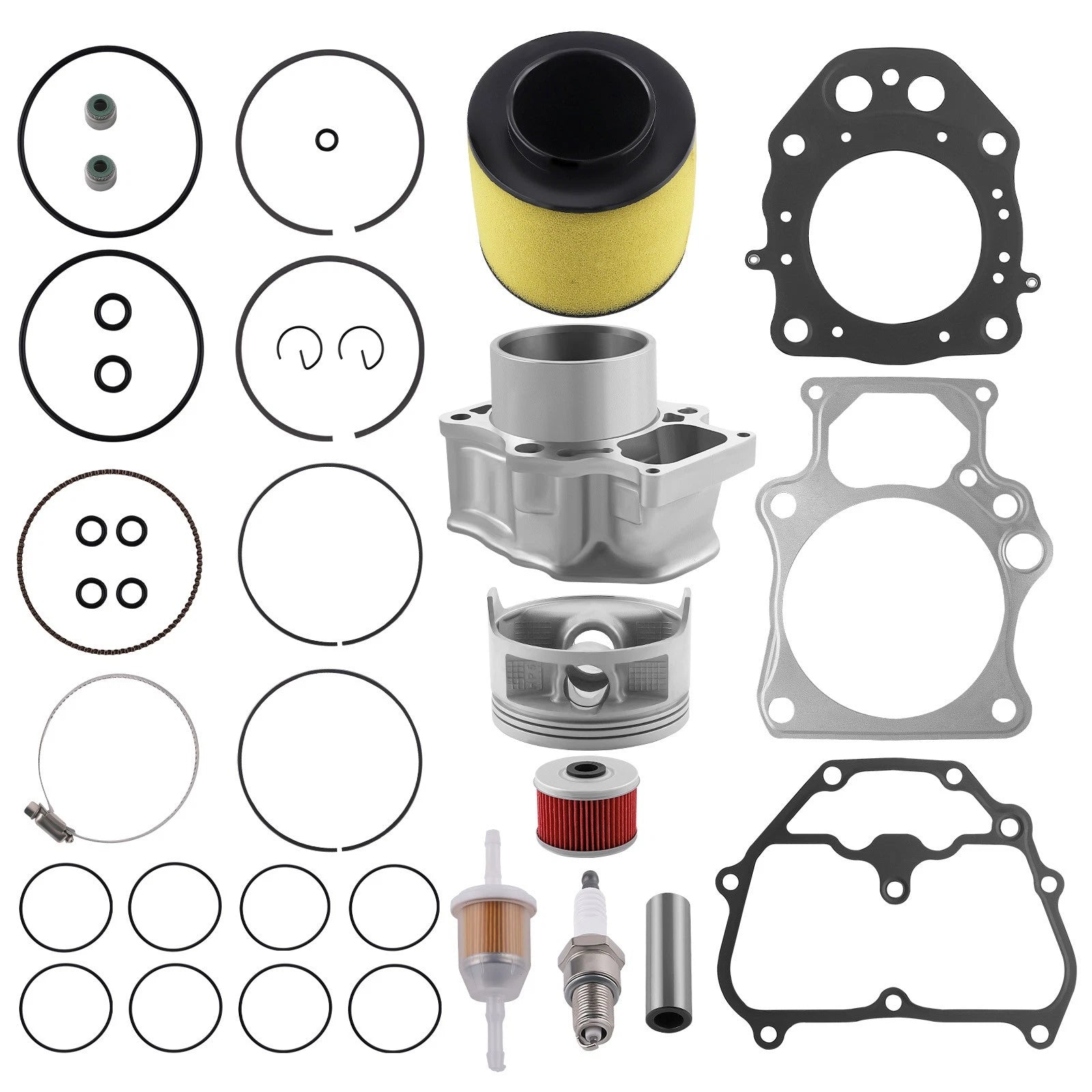 Top End Rebuild Kit with Cylinder Piston Gasket for Honda Rancher TRX420 (2007–2020)