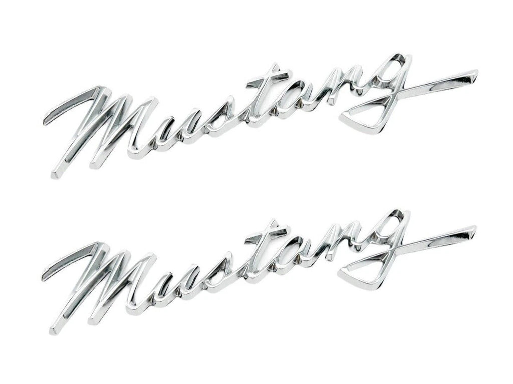 Fender Emblems Chrome Adhesive Script for Ford Mustang (1968–1968)
