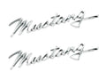 Fender Emblems Chrome Adhesive Script for Ford Mustang (1968–1968)