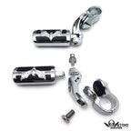 Chrome 2.5" Short FootPeg Kit for Yamaha Roadstar XV1700 (2001–2008)